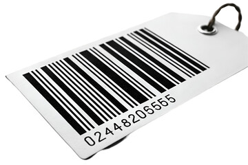 Tag bar code on transparent background, tag on transparent background 
