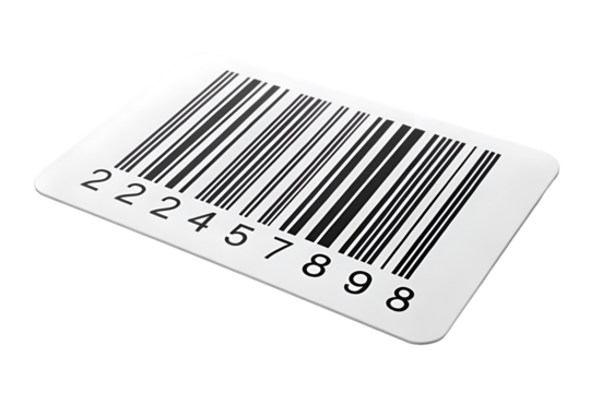 Barcode on transparent background 