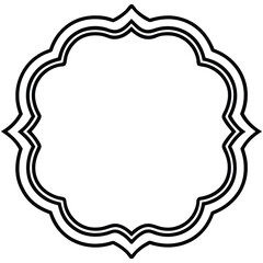 Retro Ornamental Frame Vector Illustration Design in Vintage Style