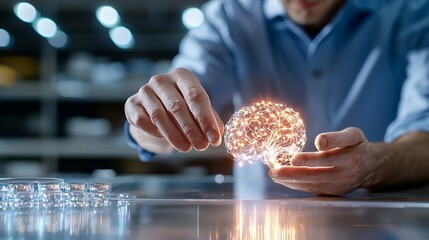 Holographic brain visualization in a modern laboratory