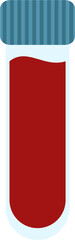 Crimson Fluid in Teal-Capped Test Tube