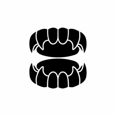 creative details Vampire Teeth Icon Vector Illustration