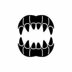 creative details Vampire Teeth Icon Vector Illustration