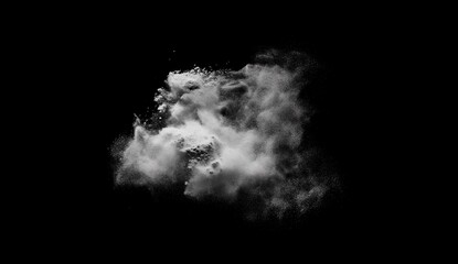 Obraz premium Abstract cloud of white powder explosion