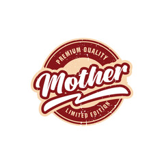 mother logo design with geometry