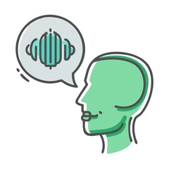 speech recognition icon, speech recognition vector illustration-simple illustration of speech recognition, perfect for speech recognition logos and icons