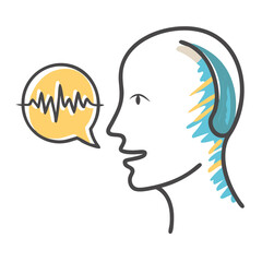 speech recognition icon, speech recognition vector illustration-simple illustration of speech recognition, perfect for speech recognition logos and icons