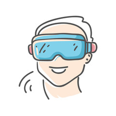 virtual reality icon, virtual reality vector illustration-simple illustration of virtual reality, perfect for virtual reality logos and icons