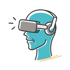 virtual reality icon, virtual reality vector illustration-simple illustration of virtual reality, perfect for virtual reality logos and icons