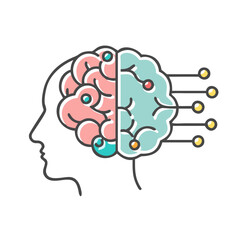 ai brain icon, ai brain vector illustration-simple illustration of ai brain, perfect for ai brain logos and icons