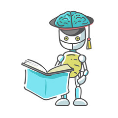 ai in education icon, ai in education vector illustration-simple illustration of ai in education, perfect for ai in education logos and icons