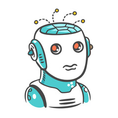 ai robot icon, ai robot vector illustration-simple illustration of ai robot, perfect for ai robot logos and icons