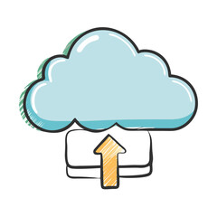 cloud storage icon, cloud storage vector illustration-simple illustration of cloud storage, perfect for cloud storage logos and icons