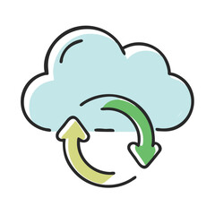 cloud sync icon, cloud sync vector illustration-simple illustration of cloud sync, perfect for cloud sync logos and icons