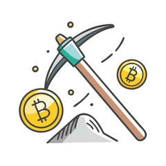 crypto mining icon, crypto mining vector illustration-simple illustration of crypto mining, perfect for crypto mining logos and icons