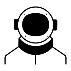 astronaut black icon