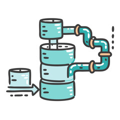 data pipeline icon, data pipeline vector illustration-simple illustration of data pipeline, perfect for data pipeline logos and icons