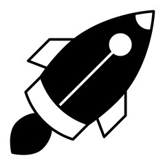 rocket black icon