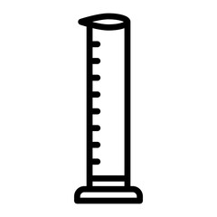 Graduated Cylinder Vector Line Icon Design