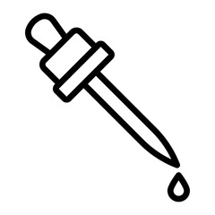 Pipette Vector Line Icon Design