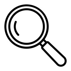 Magnifying Glass Vector Line Icon Design
