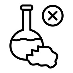 Failed Experiment Vector Line Icon Design