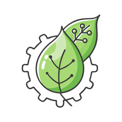 green technology icon, green technology vector illustration-simple illustration of green technology, perfect for green technology logos and icons