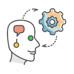 natural language processing icon, natural language processing vector illustration-simple illustration of natural language processing, perfect for natural language processing logos and icons