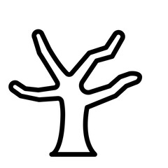 Dead Tree Vector Line Icon Design