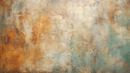 Fototapeta premium abstract brown textured background with earthy tones and painterly surface, vintage rustic pattern with artistic grunge effects, ideal for design overlay, wall texture, or decorative material use