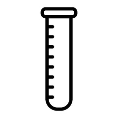 Test Tube Vector Line Icon Design