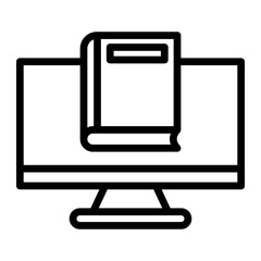 ELearning Vector Line Icon Design