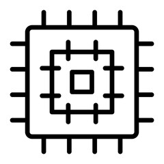 Obraz premium Micro Chip Vector Line Icon Design
