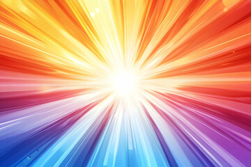 Obraz premium A vibrant burst of radiant colors radiating outwards.