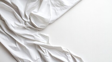 Obraz premium Elegant fabric drapery minimalist studio photography soft textures top-down view artistic composition