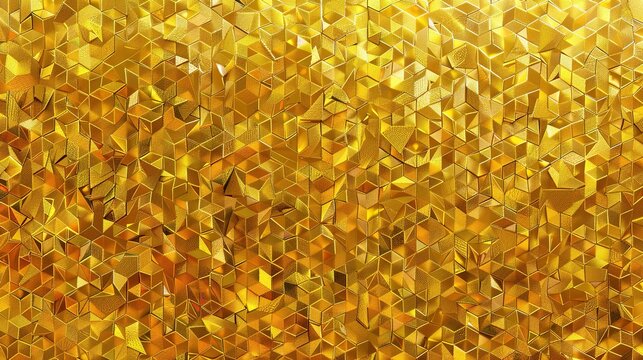 Enchanting Golden Polygonal Background: A Visual Tapestry of Geometric Opulence