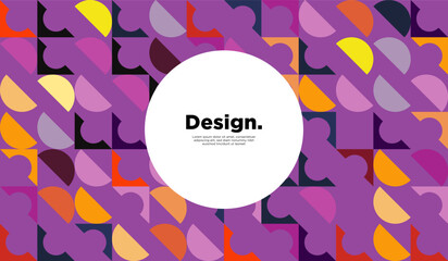 Colorful Geometric Abstract Background with Circular Shapes and Bold Colors