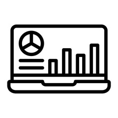 Data Analysis Vector Line icon Design