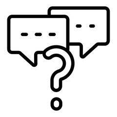 Ask Vector Line icon Design