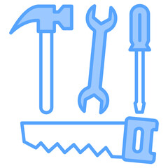 Hand Tools Blue Icon