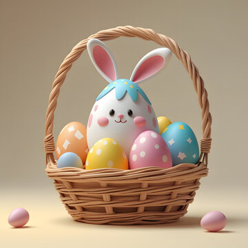 easter bunny and eggs