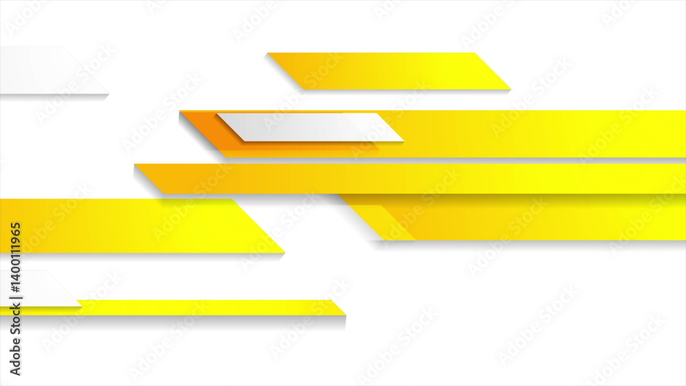 Aufkleber yellow and white minimal abstract geometric tech background