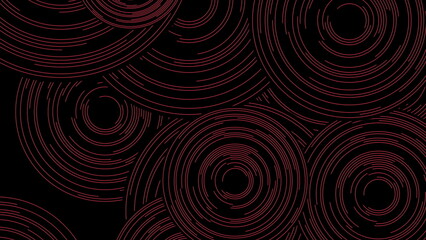 Dark red circular lines abstract futuristic tech background