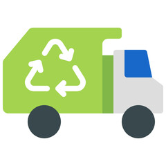 Recycle Garbage Truck Icon