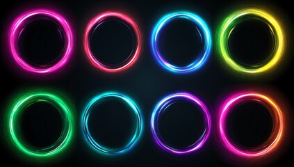 Neon Circle Frames