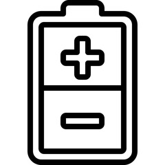 Obraz premium Battery Plus And Minus Icon