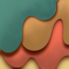 Abstract circular creamy shape in pastel color. Background for banner, backdrop or texture for 3D mapping