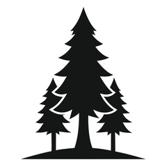 Fototapeta premium Fir Tree Forest Silhouette Icon