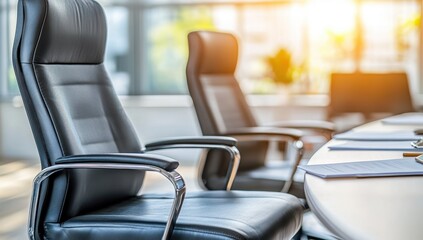 Obraz premium Modern office chairs & meeting table