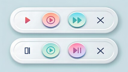 Multimedia player buttons

